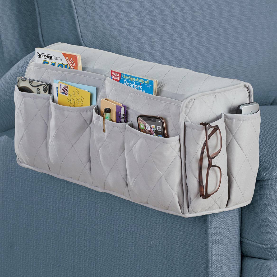 Armrest Organizer, Gray