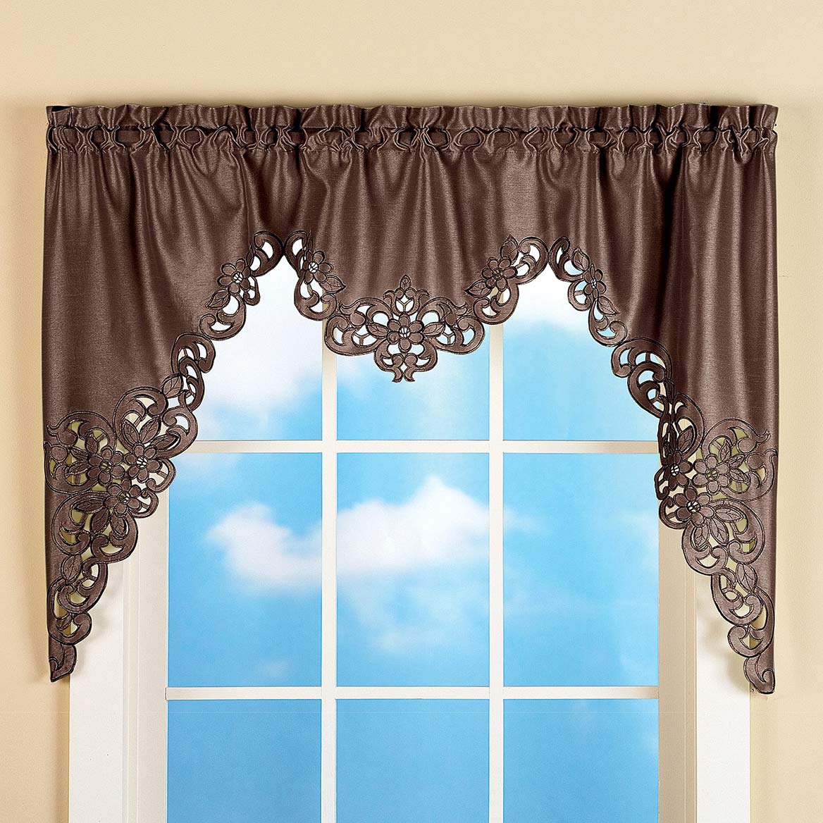 Elegant Scroll Valance, Cream, 58